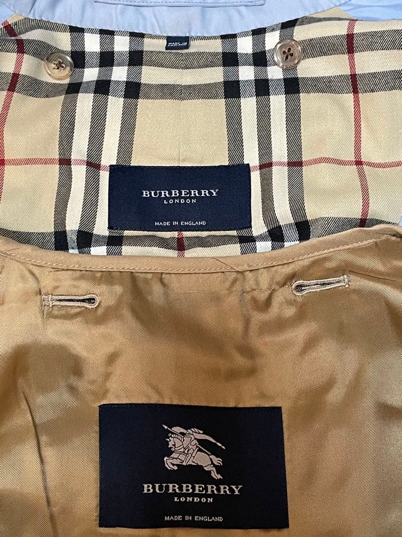Burberry バーバリー ロンドン ライナー付き ポリ×コットンコート水色系