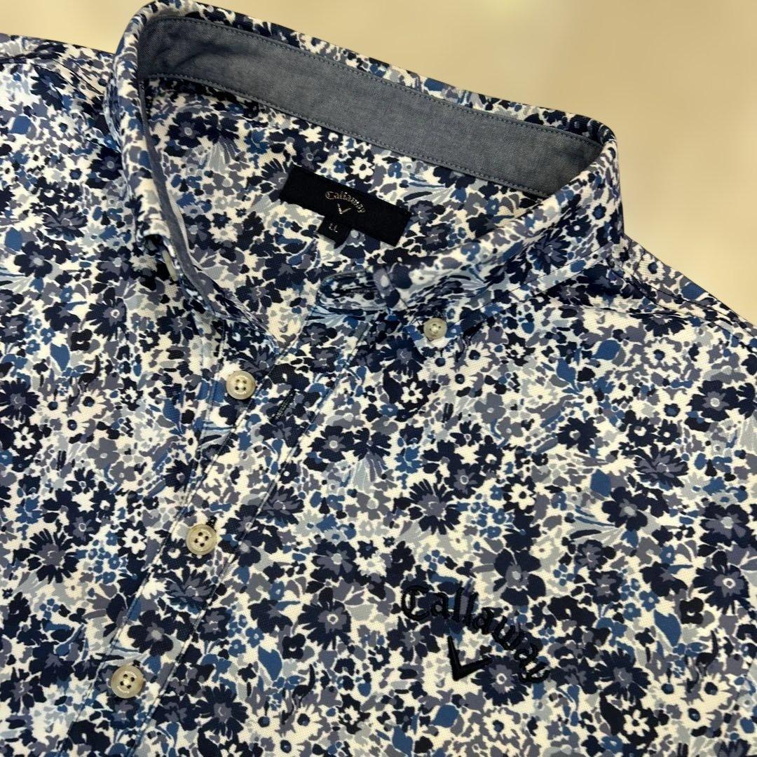 超美✨LL3枚セット　キャロウェイ半袖　花柄　白シャツ　シャドーモザイク　ポロ