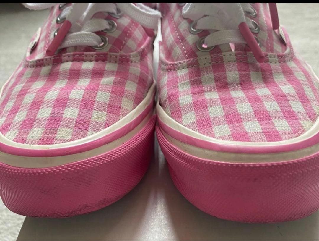 コムデギャルソンVANS ピンク チェック柄 スニーカー