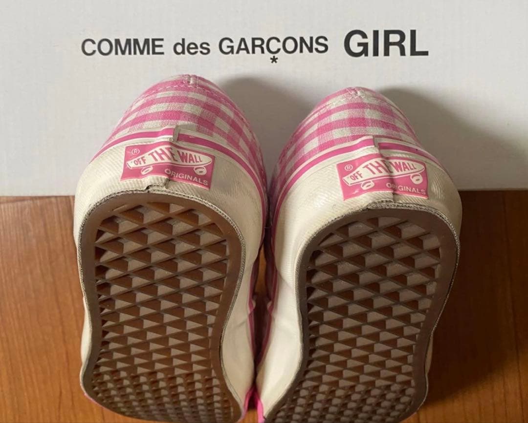 コムデギャルソンVANS ピンク チェック柄 スニーカー