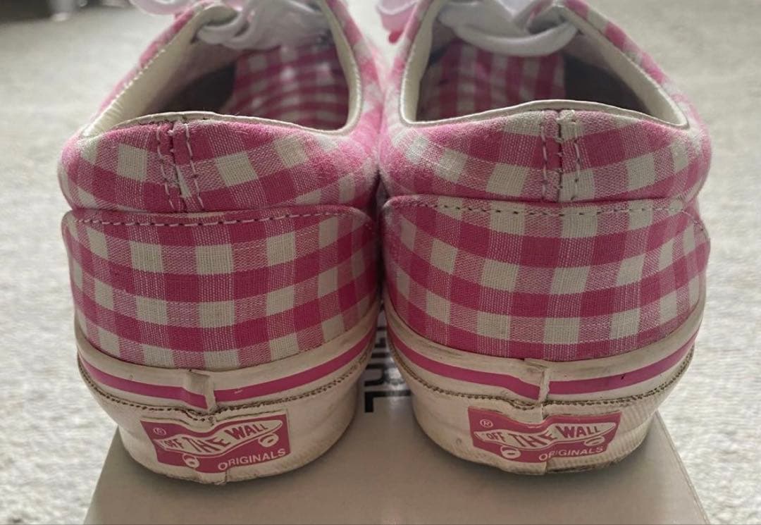 コムデギャルソンVANS ピンク チェック柄 スニーカー