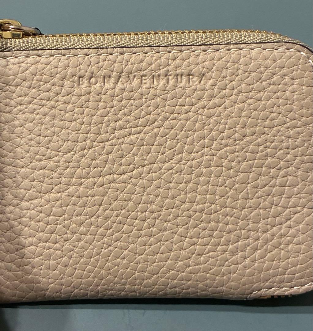 【美品】ボナベンチュラ　スクエア カード ケース シュリンクレザー