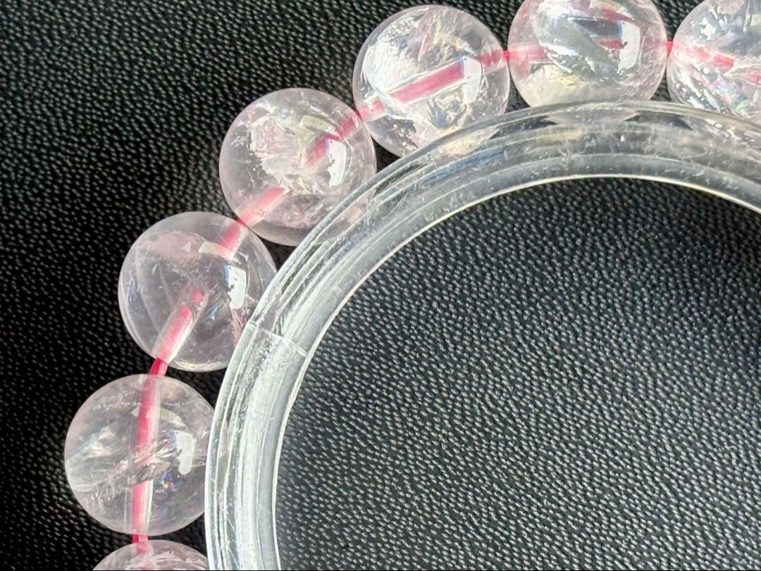 究極品質　虹煌めく愛の守護石　幻のプレミアムアイリスローズクォーツのブレス