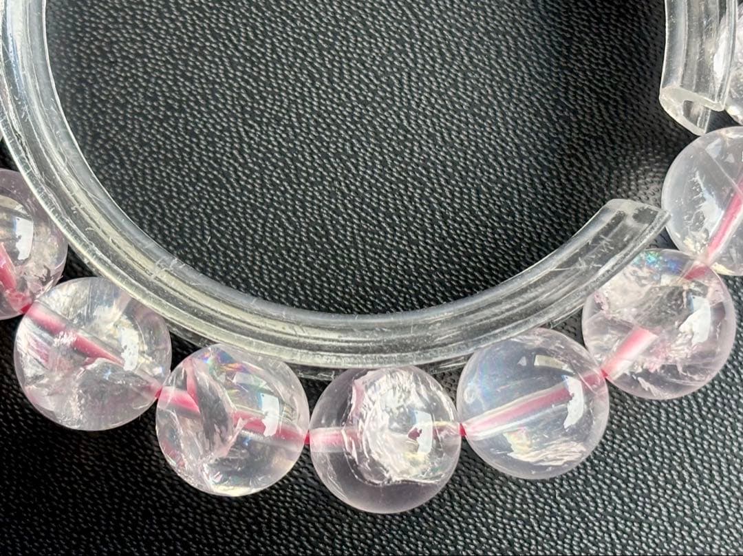 究極品質　虹煌めく愛の守護石　幻のプレミアムアイリスローズクォーツのブレス