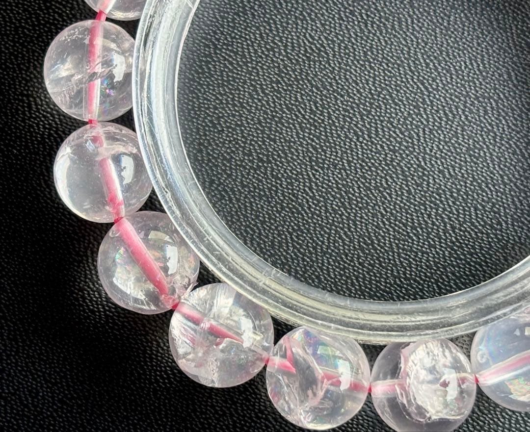 究極品質　虹煌めく愛の守護石　幻のプレミアムアイリスローズクォーツのブレス