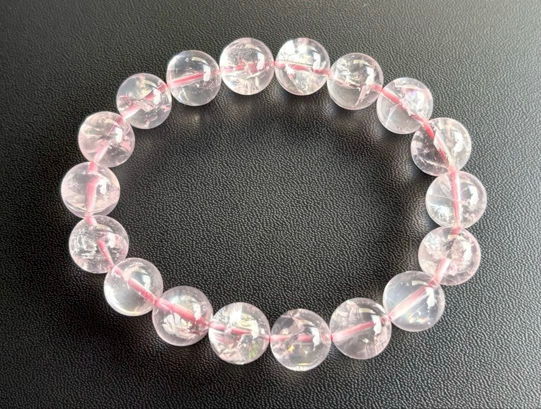 究極品質　虹煌めく愛の守護石　幻のプレミアムアイリスローズクォーツのブレス