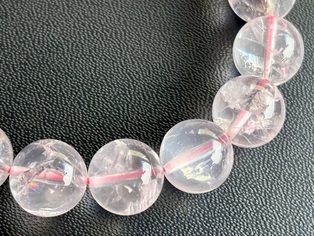 究極品質　虹煌めく愛の守護石　幻のプレミアムアイリスローズクォーツのブレス