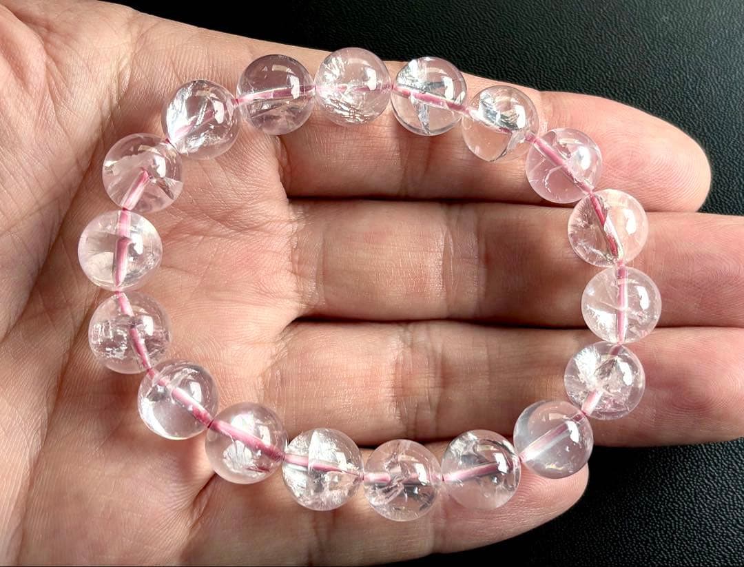 究極品質　虹煌めく愛の守護石　幻のプレミアムアイリスローズクォーツのブレス