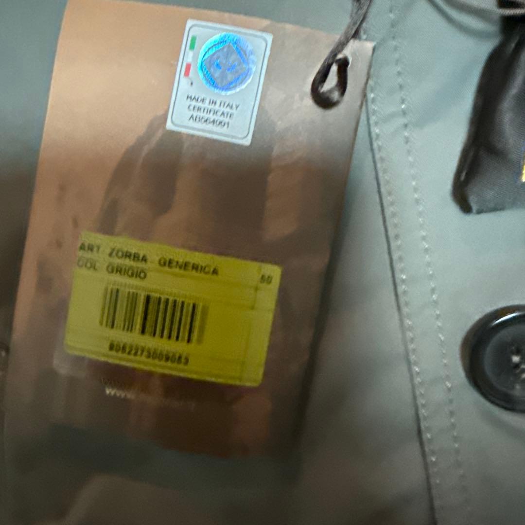 【新品】Moorer カーキグレー トレンチコート Lサイズ