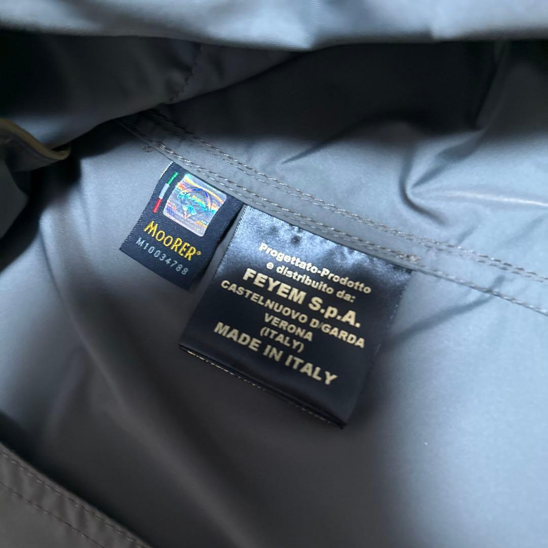 【新品】Moorer カーキグレー トレンチコート Lサイズ