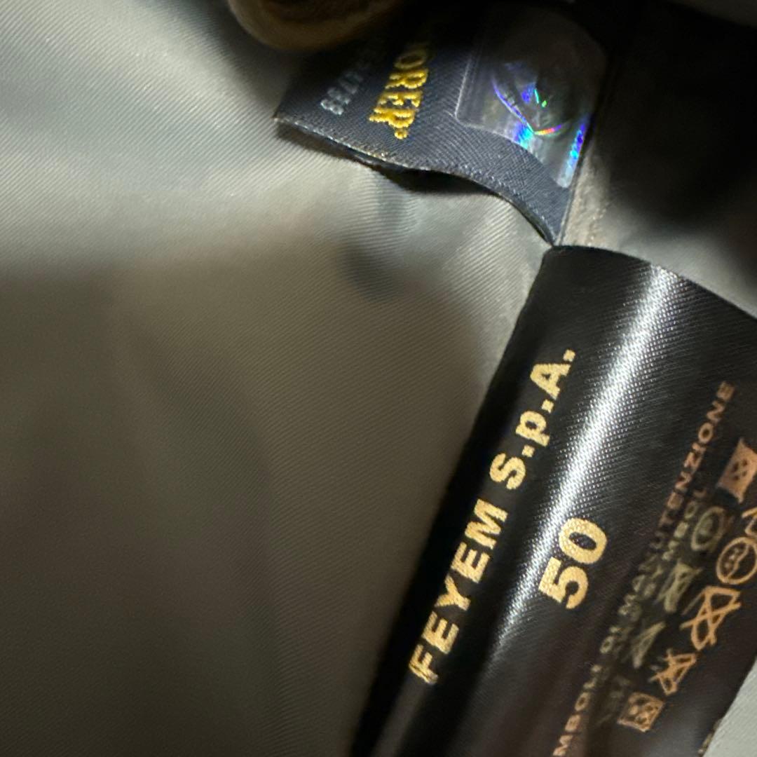 【新品】Moorer カーキグレー トレンチコート Lサイズ