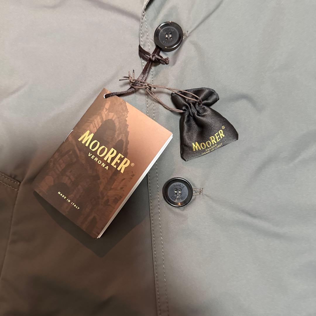 【新品】Moorer カーキグレー トレンチコート Lサイズ