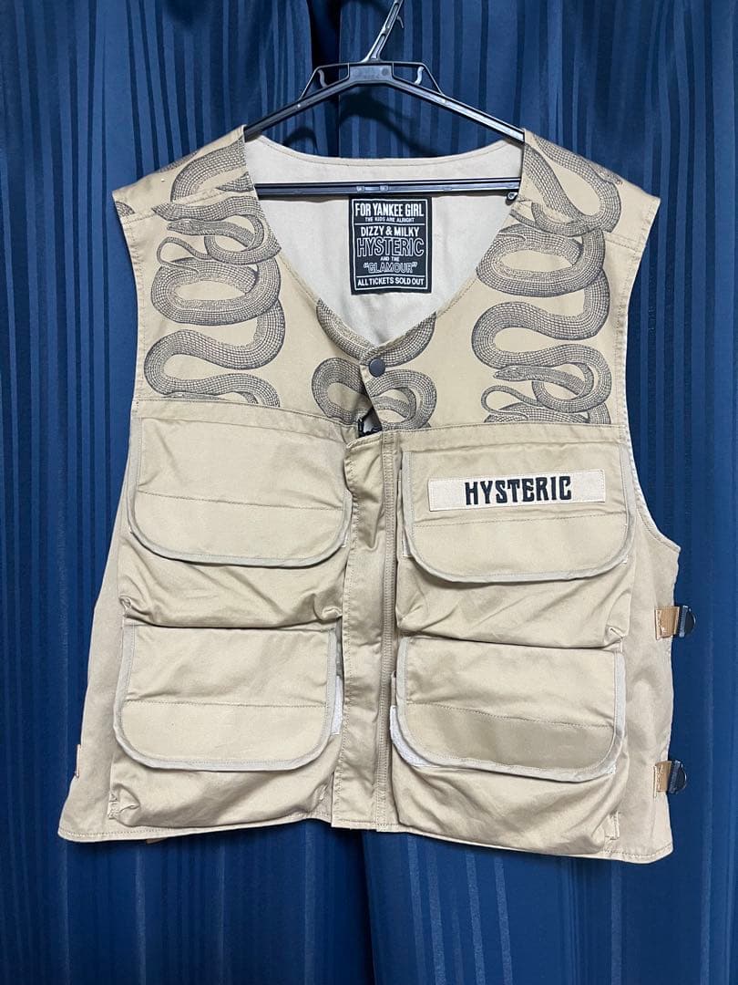 HYSTERIC GLAMOURフィッシングベスト スネーク　定価¥44000