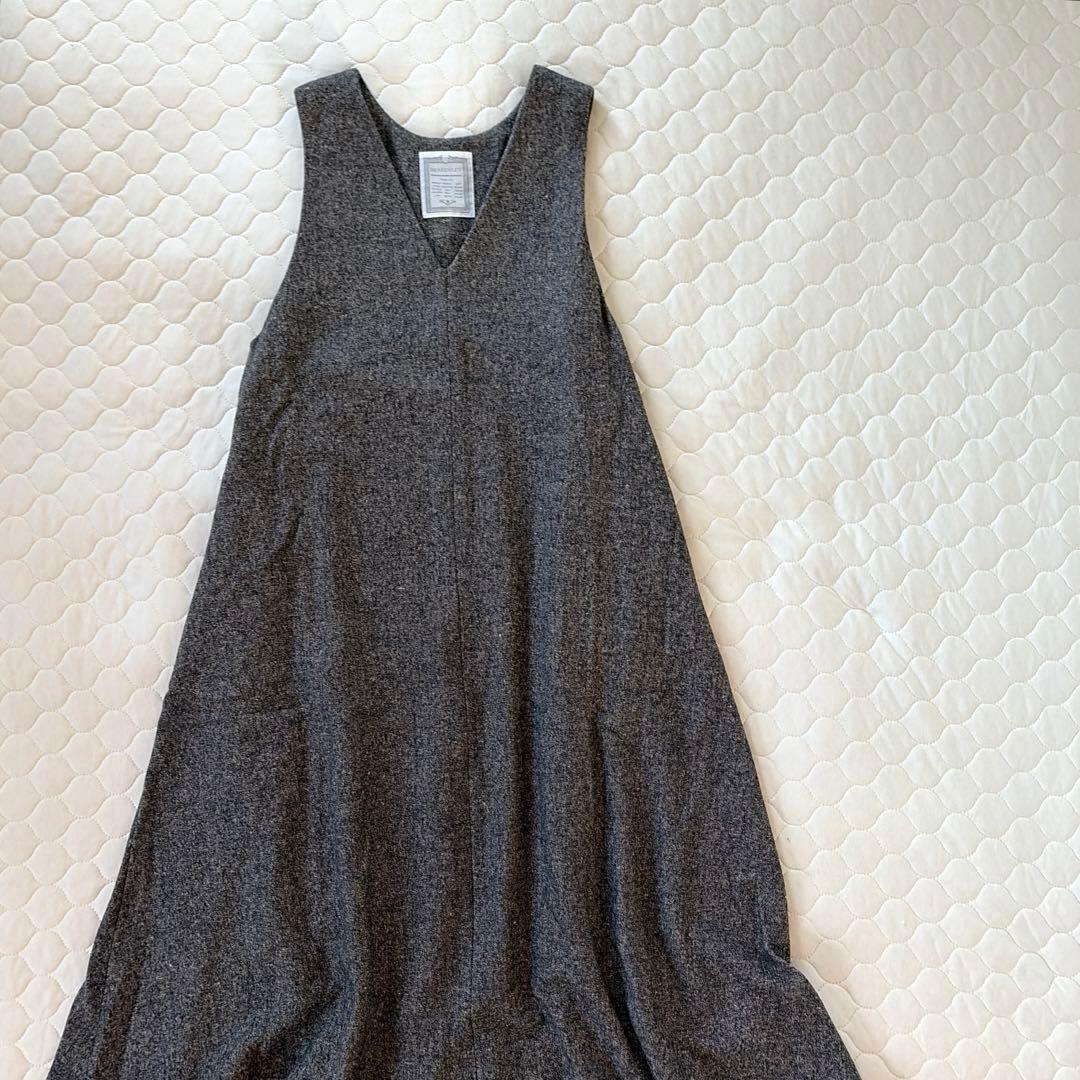 【24SS美品】BEARDSLEY✴︎カラーネップジャンパースカート　サイズ1 黒