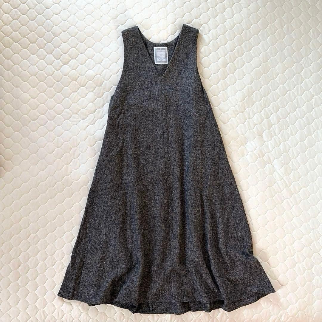 【24SS美品】BEARDSLEY✴︎カラーネップジャンパースカート　サイズ1 黒