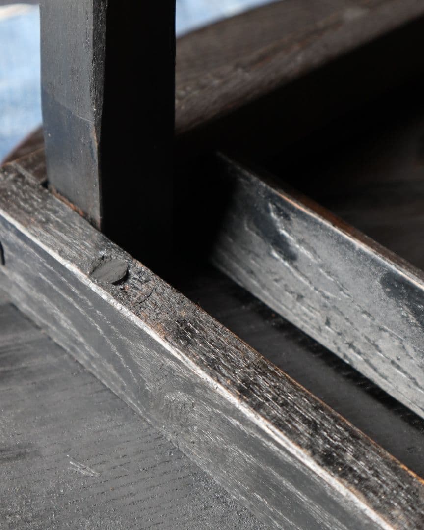 最終値下げ　キハダ材の小ぶりな丸ちゃぶ台　古道具 古家具 ローテーブル