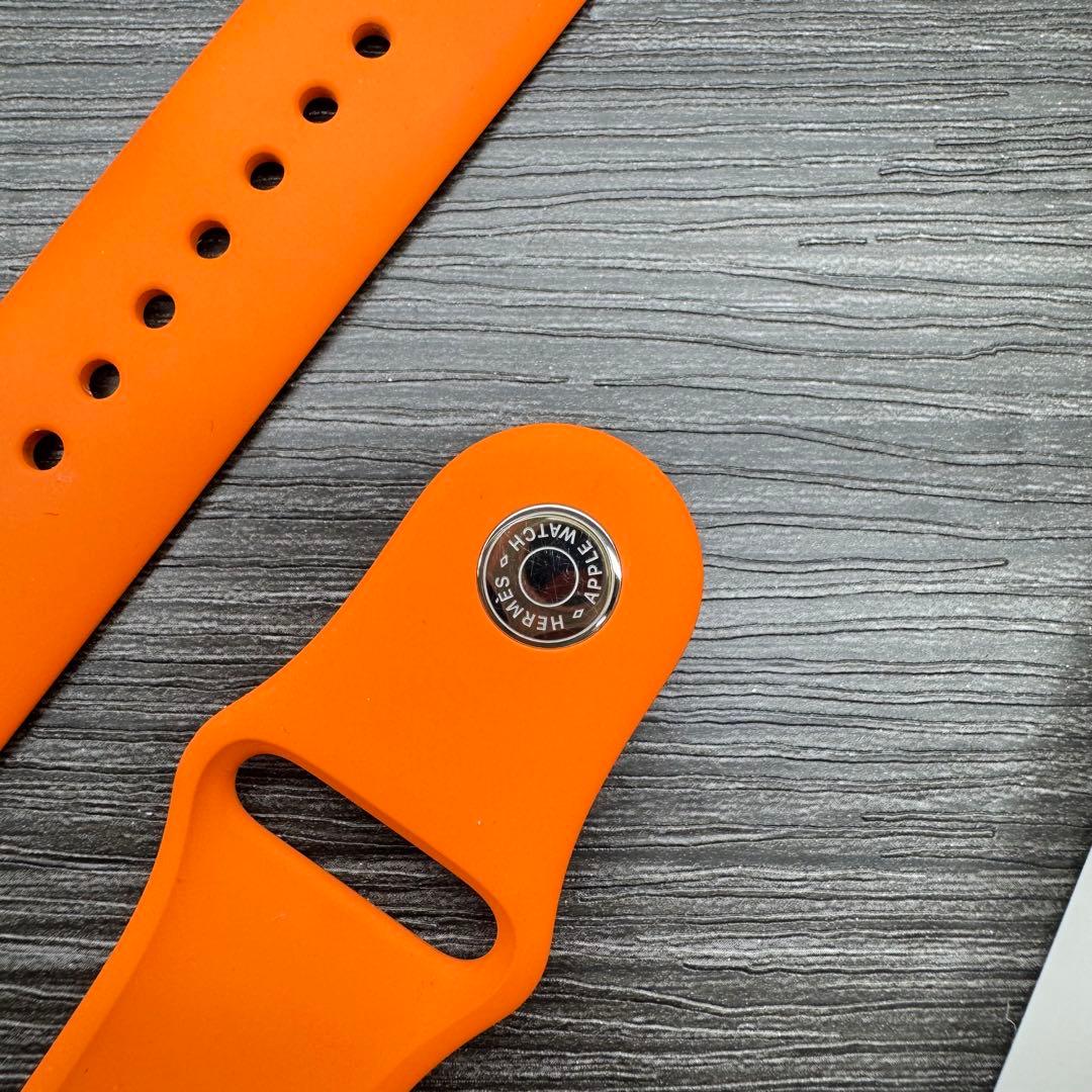 2654 ほほ未使用　Apple Watch エルメス　オレンジラバー