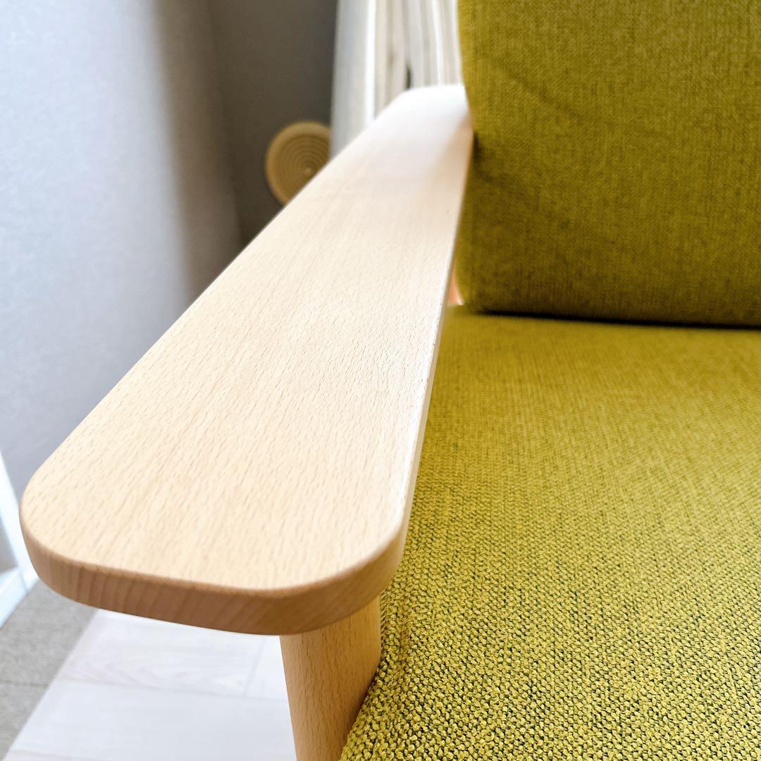 【正規品証明書付き】カリモク2人掛ソファ138㎝ WD4302ミモザピュアビーチ