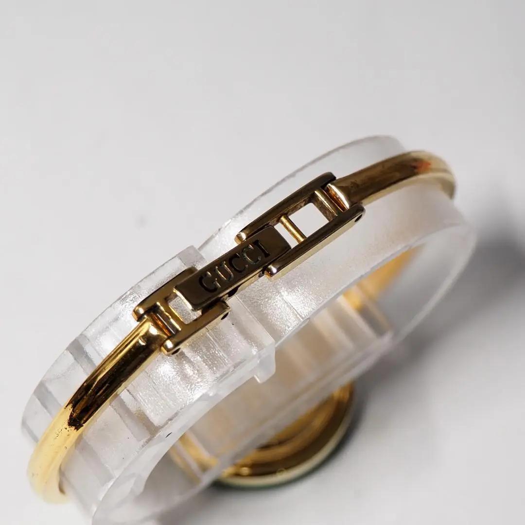 美品 グッチ GUCCI チェンジベゼル バングルウォッチ 腕時計 F601