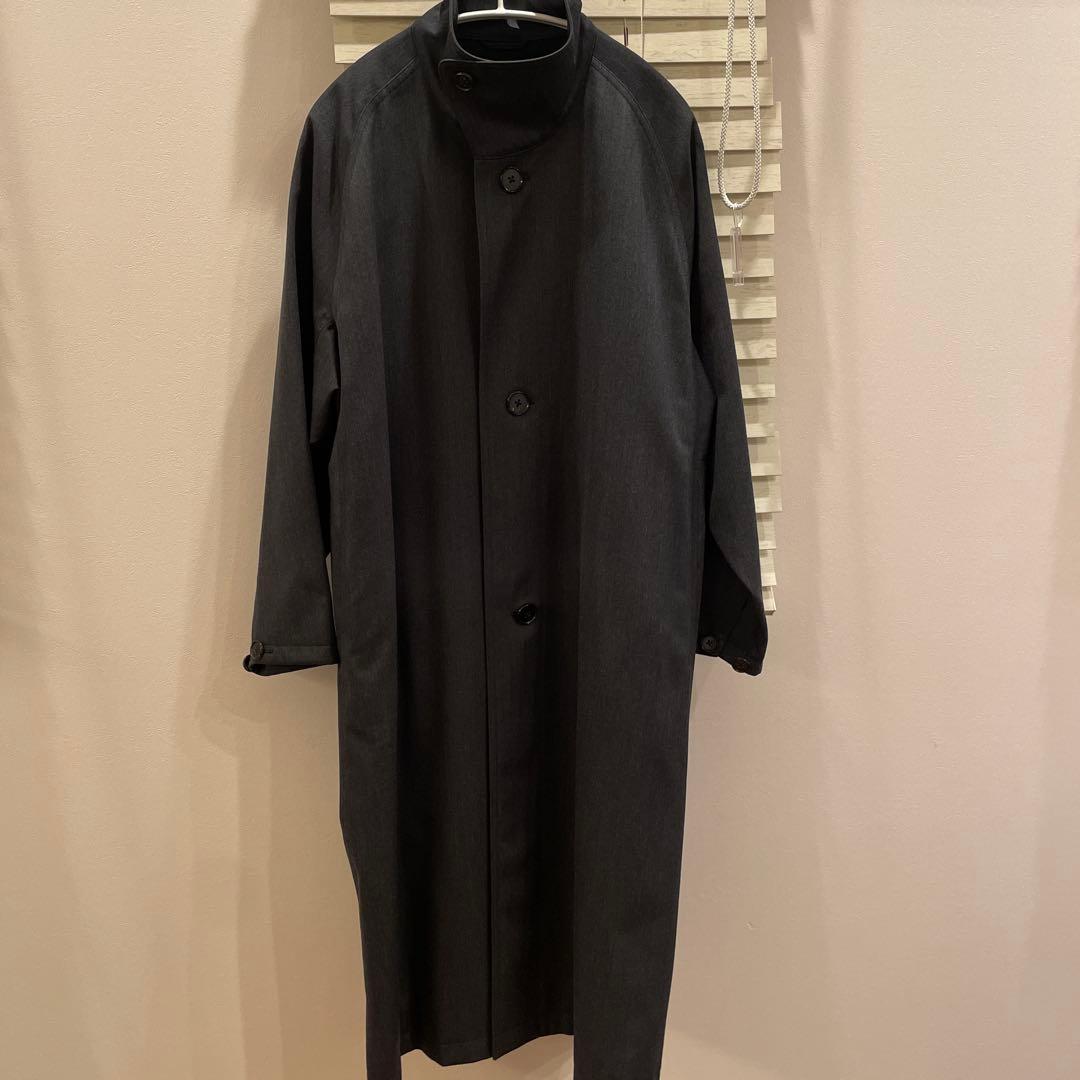 CABaN ウールギャバジン スタンドカラーコート XS