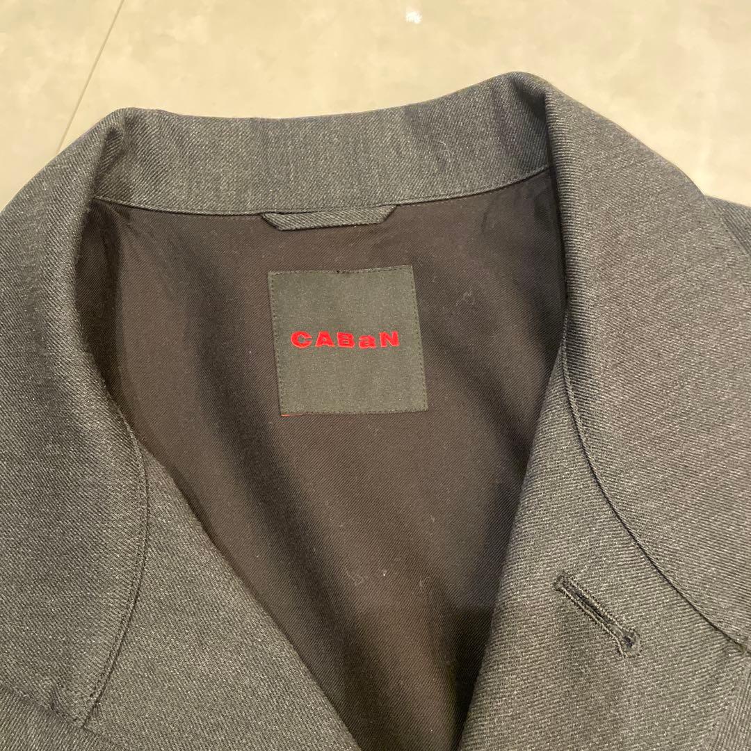 CABaN ウールギャバジン スタンドカラーコート XS