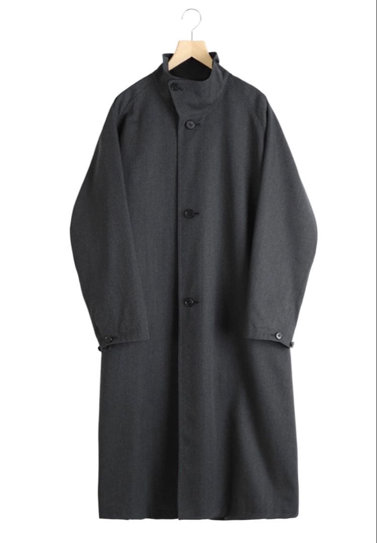 CABaN ウールギャバジン スタンドカラーコート XS