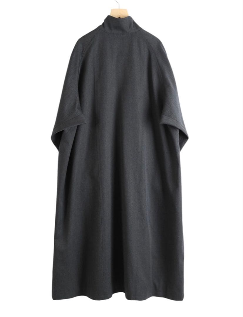 CABaN ウールギャバジン スタンドカラーコート XS