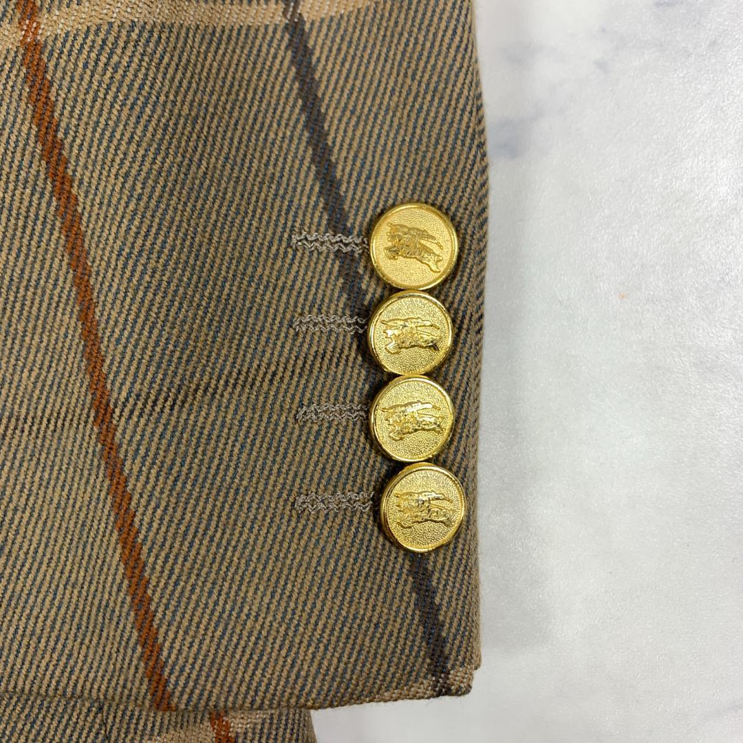 LA9473バーバリーズ テーラードジャケットブラウン 92-82-160A3.