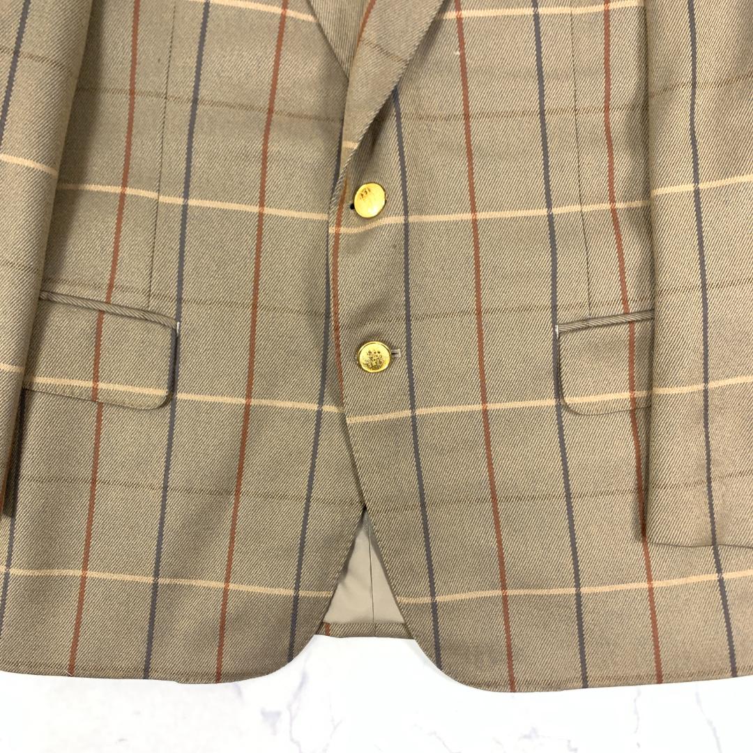 LA9473バーバリーズ テーラードジャケットブラウン 92-82-160A3.