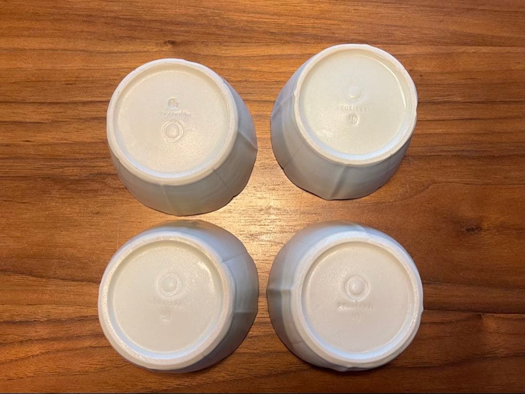 臼杵焼 稜花蕎麦猪口 白 White 4個セット