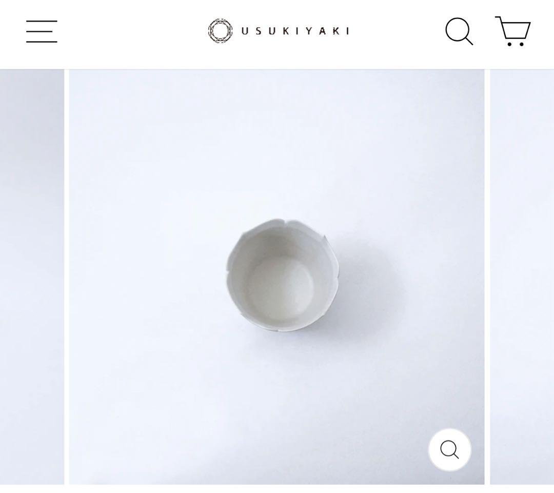 臼杵焼 稜花蕎麦猪口 白 White 4個セット