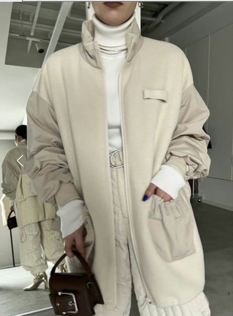 AMERI フリースジャケット　アイボリー