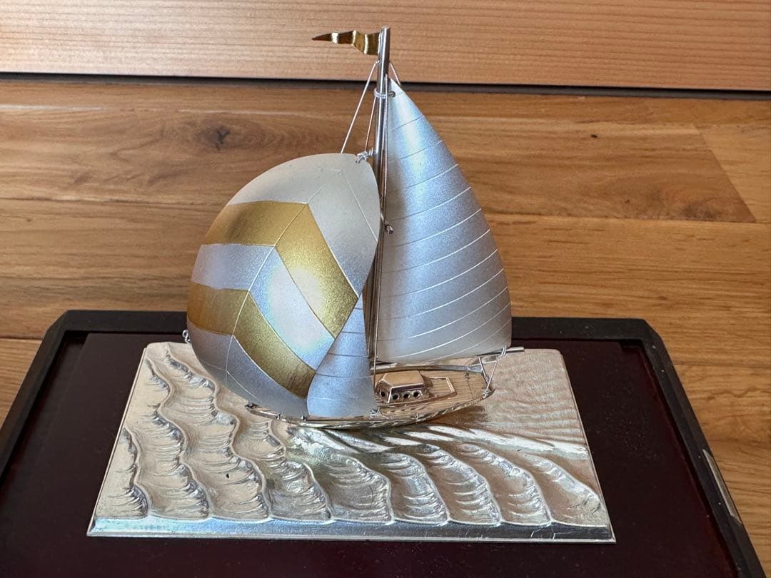 銀製 武比古 置物ヨット７号(フルセール)　TAKEHIKO　美品　SILVER