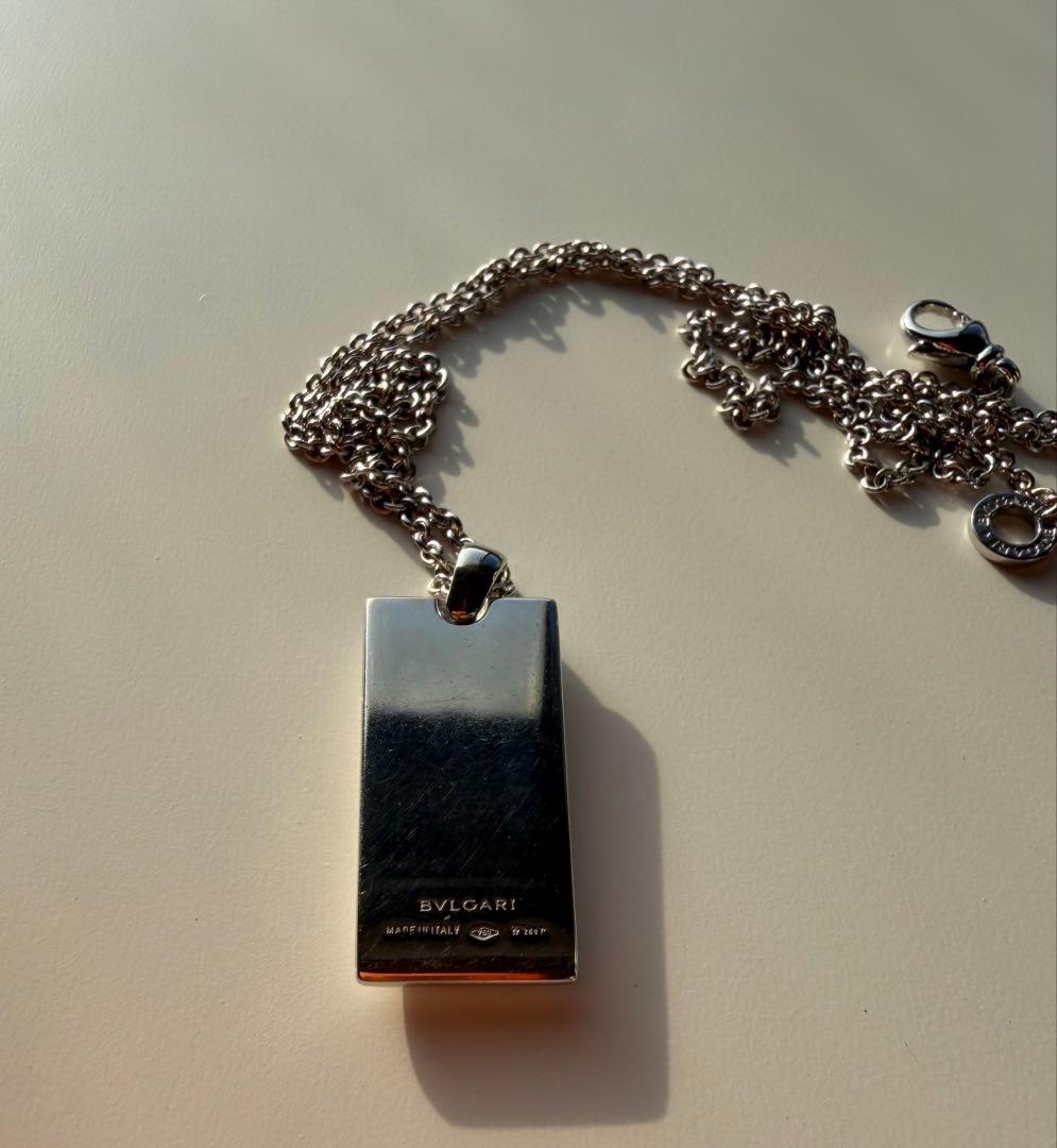 ク*ン様 ブルガリ　インゴットネックレス　K18WG