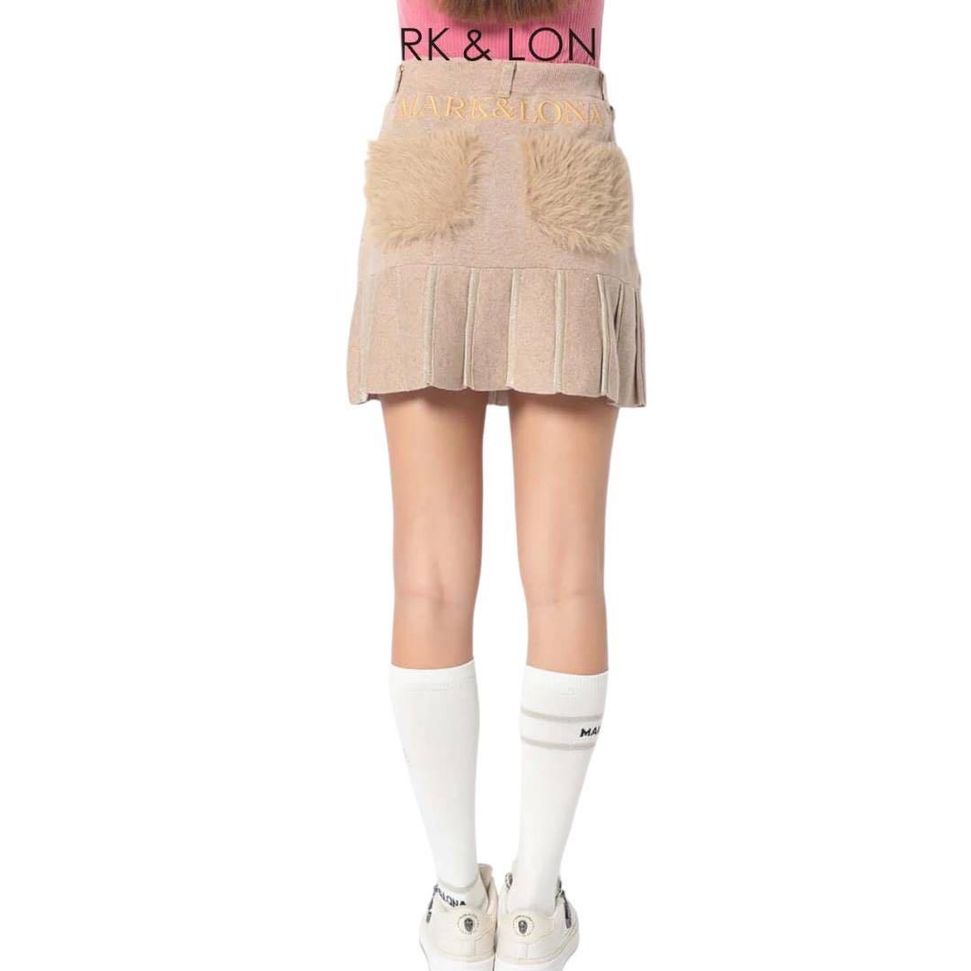 MARK&LONA M プリーツスカートマーク＆ロナスカート 2024ラメニット