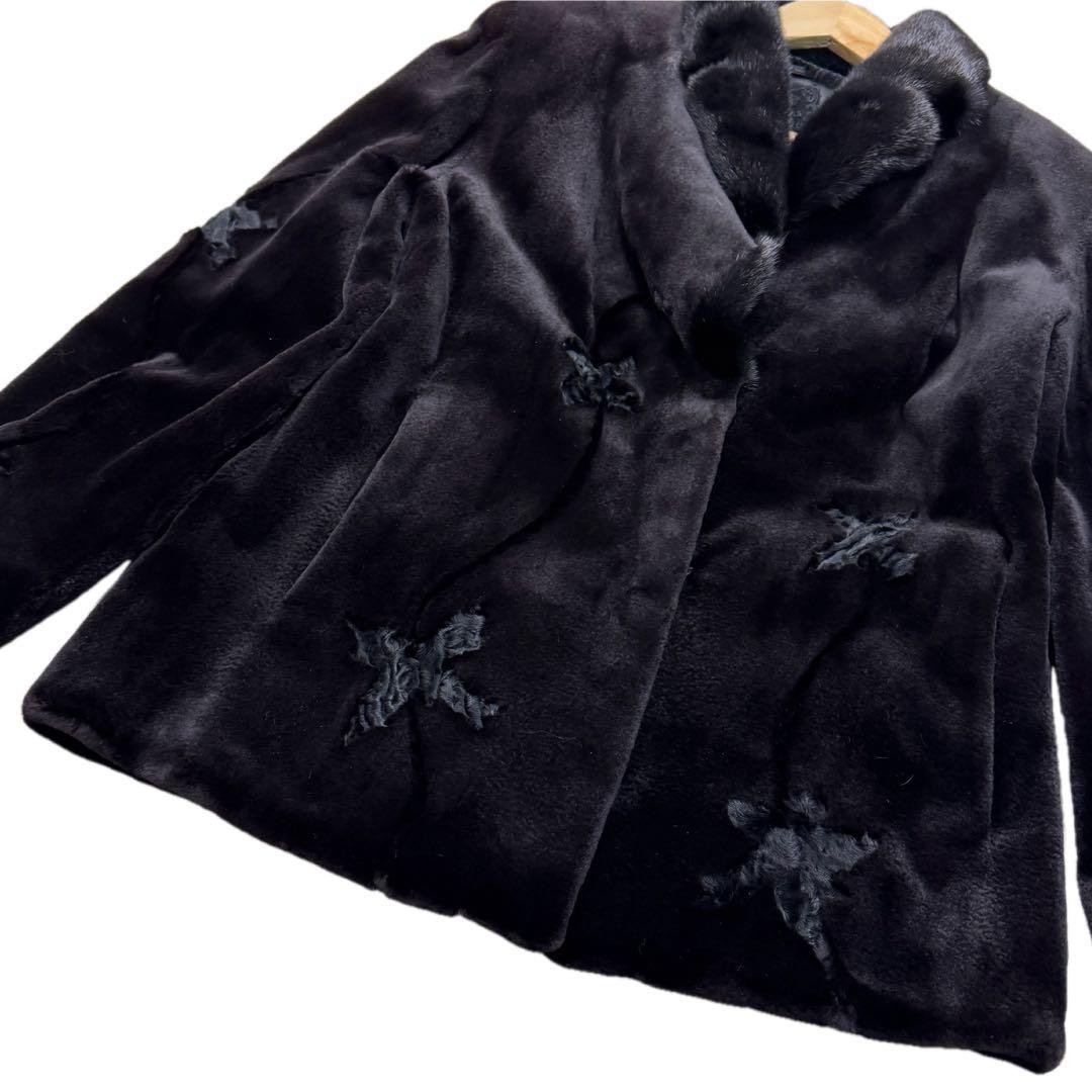 未使用　サガミンクロイヤル　シェアードミンク　ファーコート　XL相当　毛並み◎