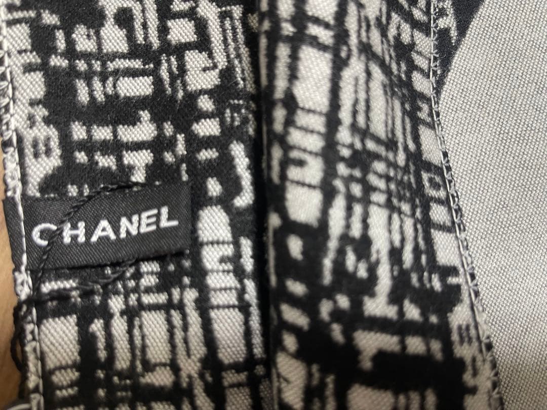 未使用 ビッグCCマーク CHANEL ノベルティ マフラー ブラック ストール