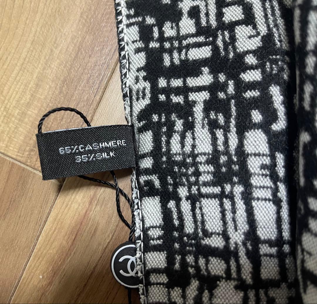 未使用 ビッグCCマーク CHANEL ノベルティ マフラー ブラック ストール