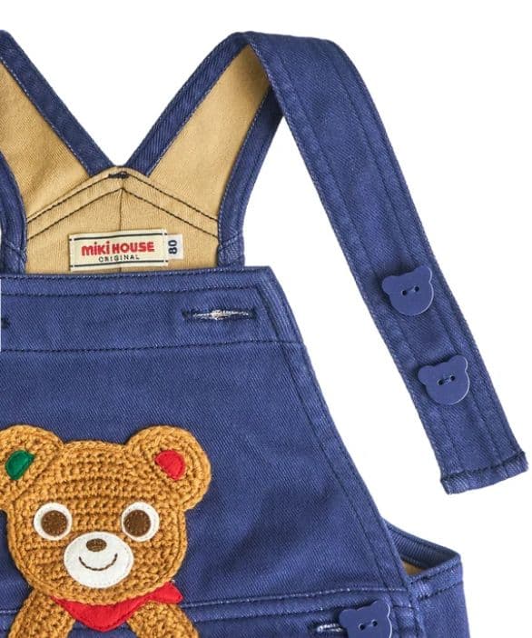 ミキハウス オーバーオール 90 マルチカラー MIKIHOUSE