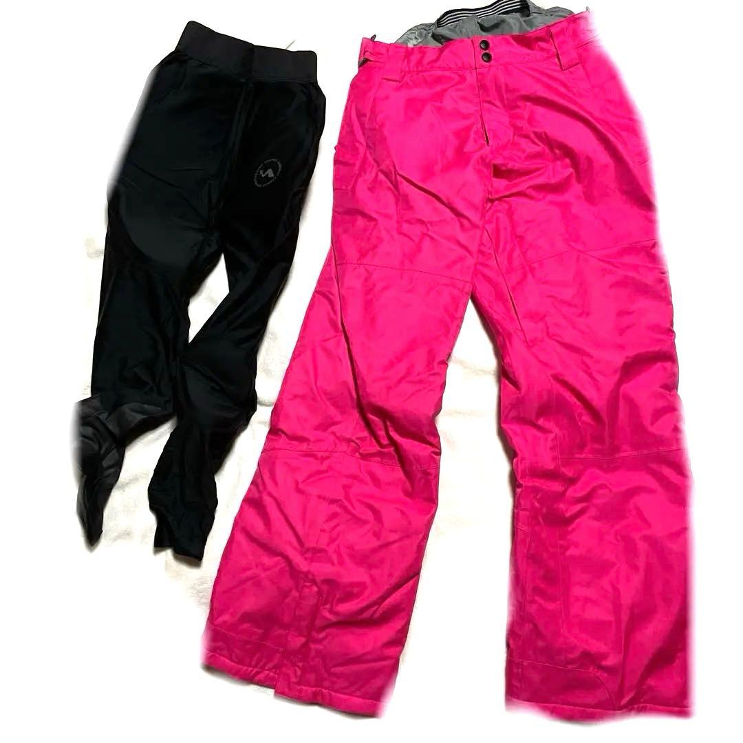 スキーウェアスノーボードウェアセット女性用付属品○ゴーグル手袋サポーターMサイズ