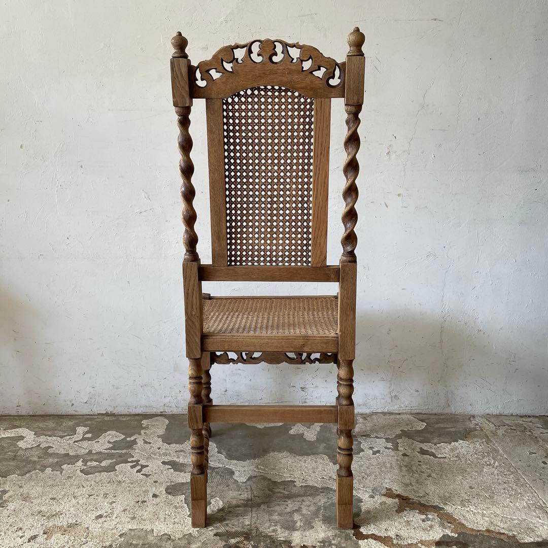 年末・年始SALE ビンテージ ラタンダイニングチェア　カフェチェア 剥離