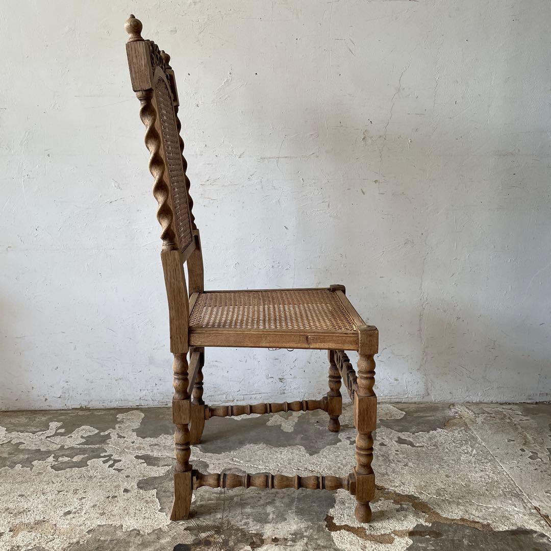 年末・年始SALE ビンテージ ラタンダイニングチェア　カフェチェア 剥離