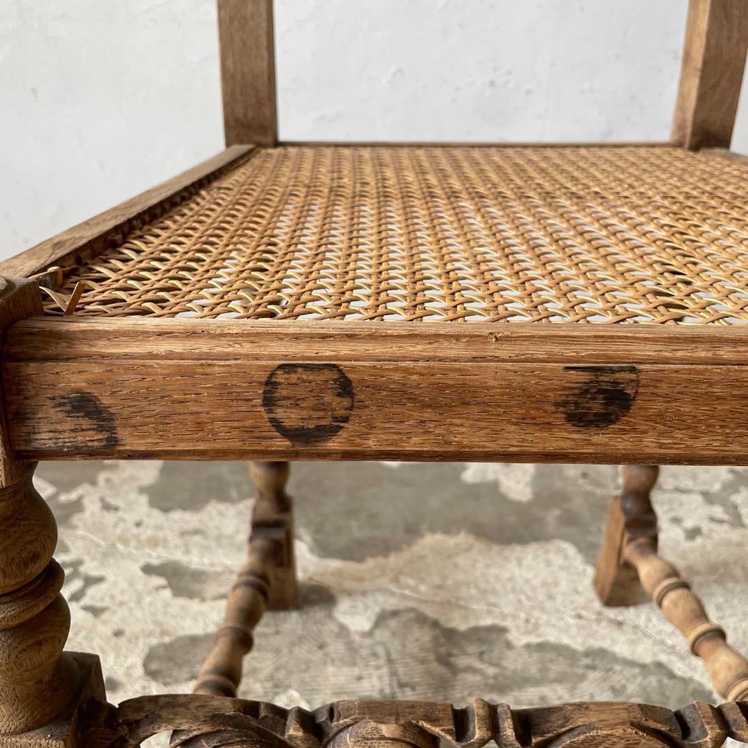 年末・年始SALE ビンテージ ラタンダイニングチェア　カフェチェア 剥離