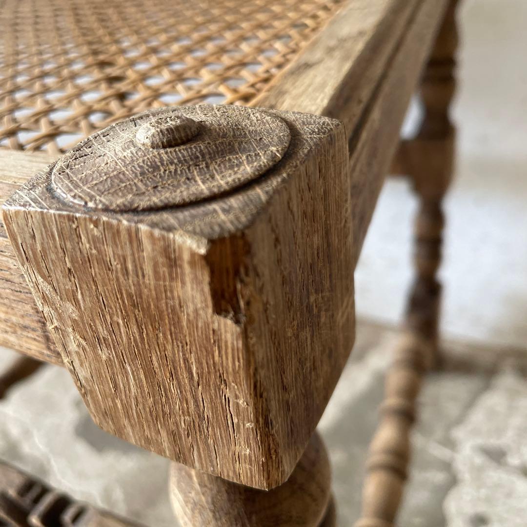 年末・年始SALE ビンテージ ラタンダイニングチェア　カフェチェア 剥離