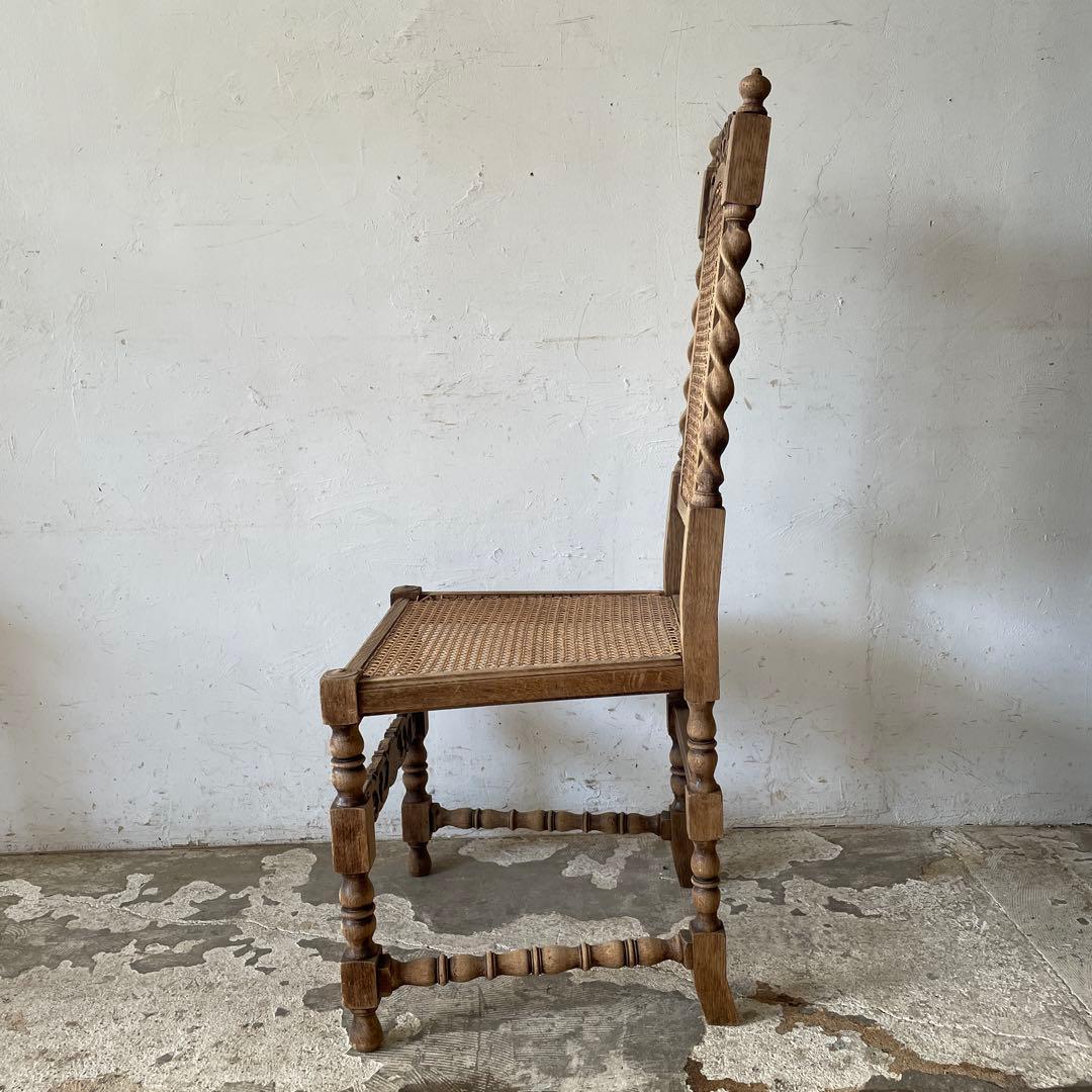 年末・年始SALE ビンテージ ラタンダイニングチェア　カフェチェア 剥離