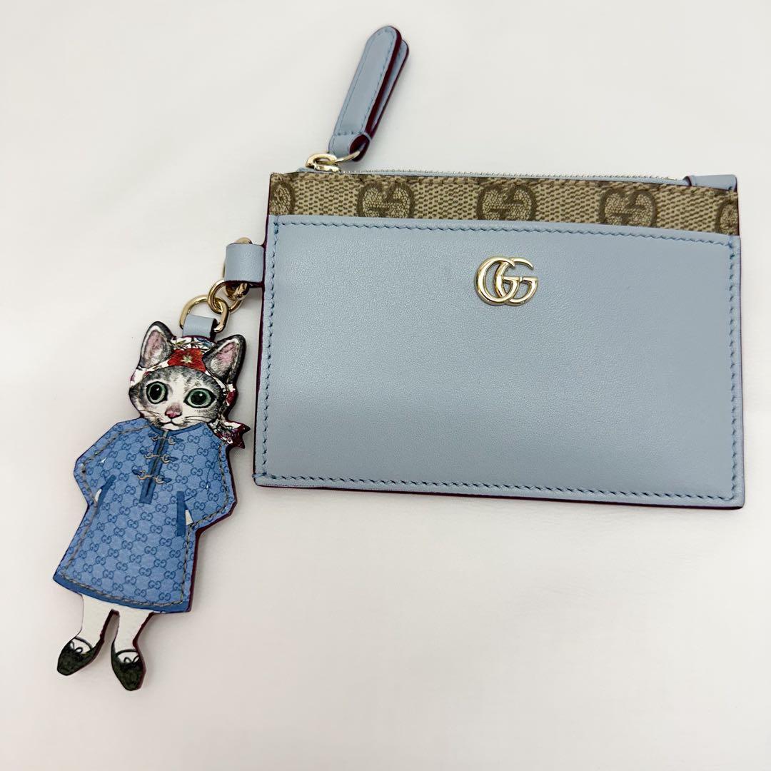 GUCCI 日本限定 ヒグチユウコ キーケース ブルー カードケース 