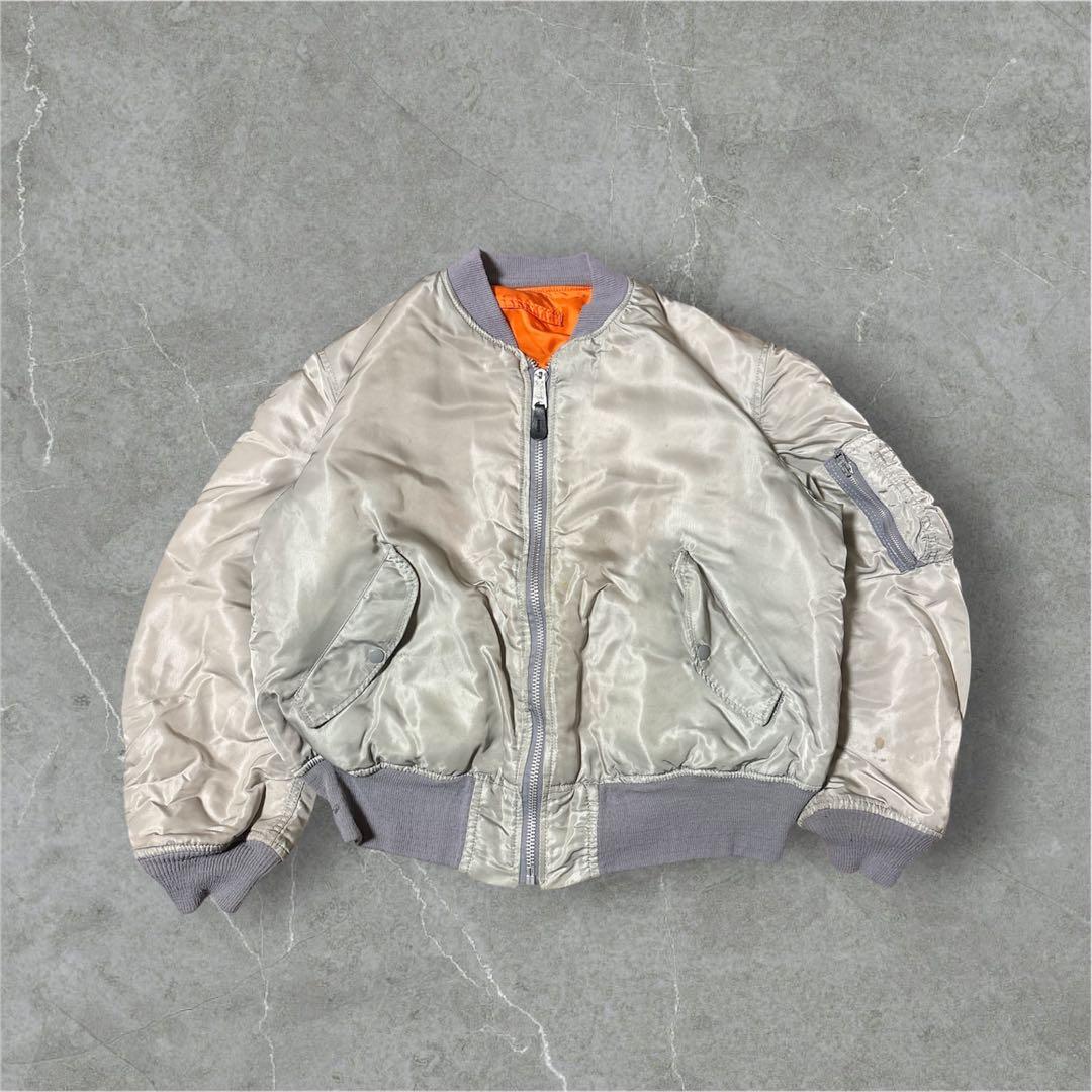 alpha ma1 90s 80s USA製 シルバー ldeal