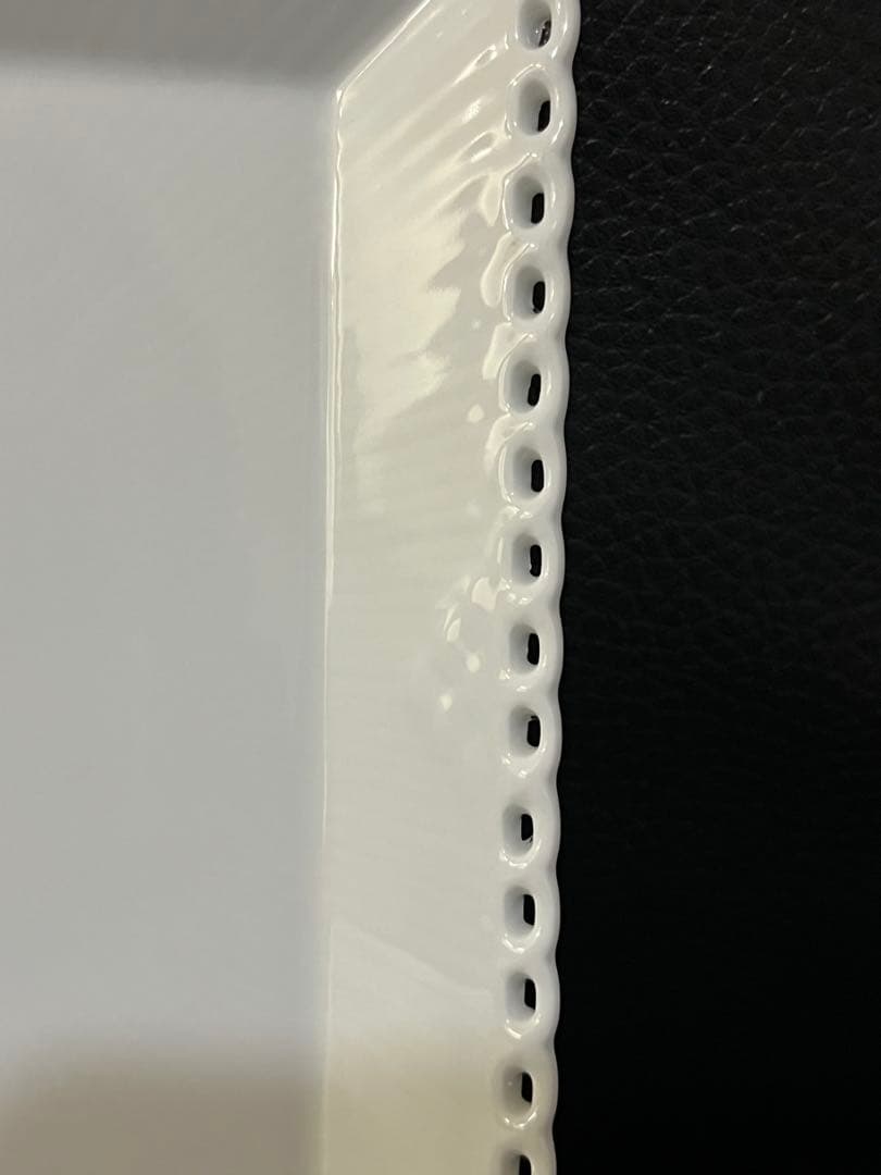 ロイヤルコペンハーゲン ホワイトフルーテッド フルレース ディッシュ スクエア