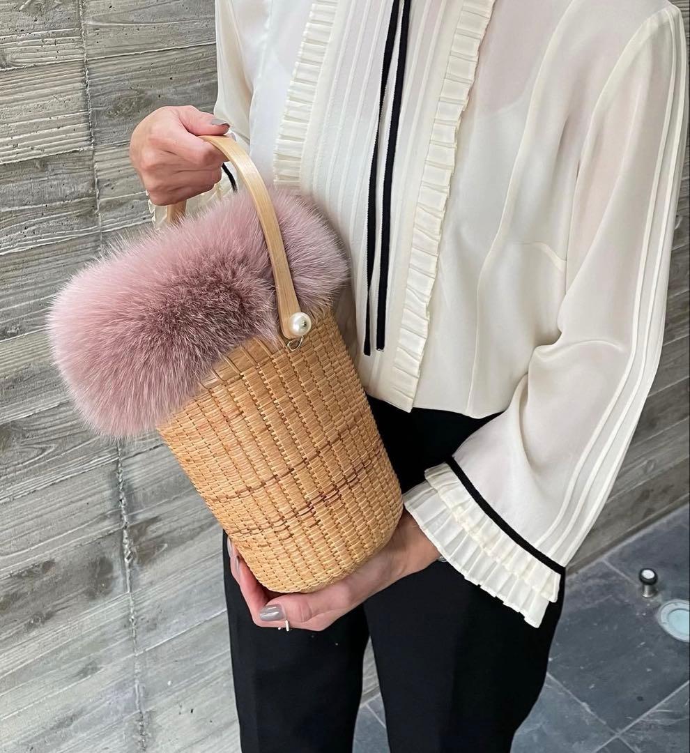 新品　ナンタケットバスケット用　FOXファー内袋