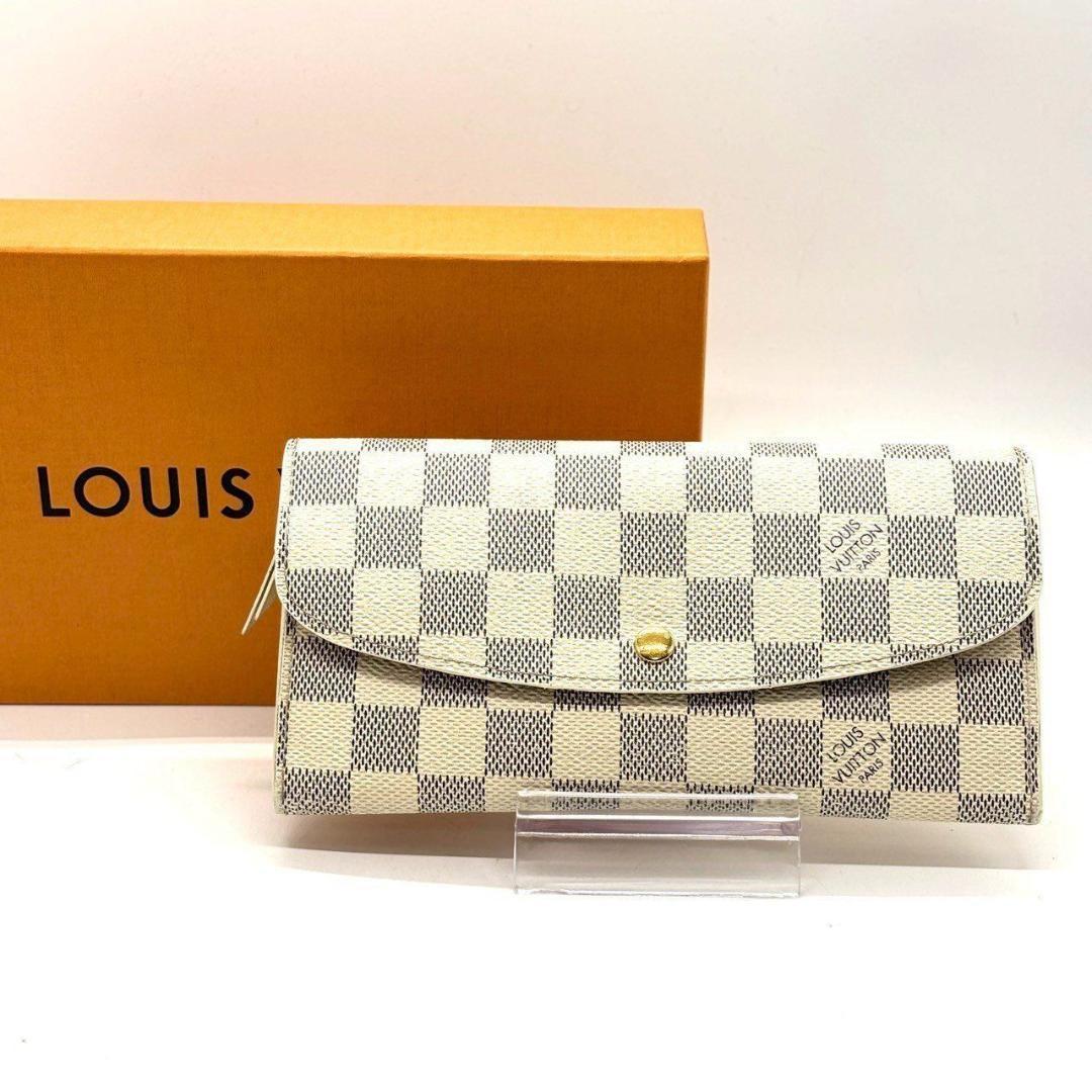 花*※様 ルイヴィトン　長財布 ポルトフォイユ エミリー ダミエ アズール チェ